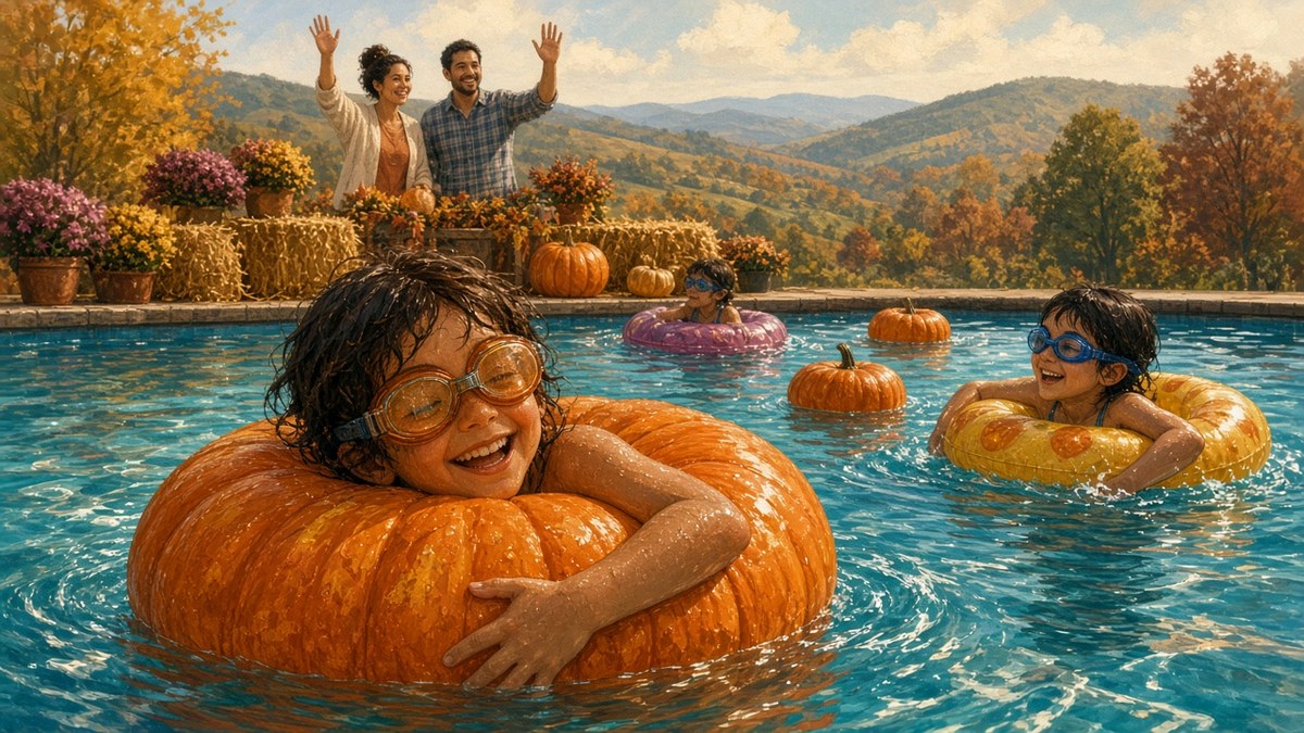 Illustration — Lakeway Floating Pumpkin Patch