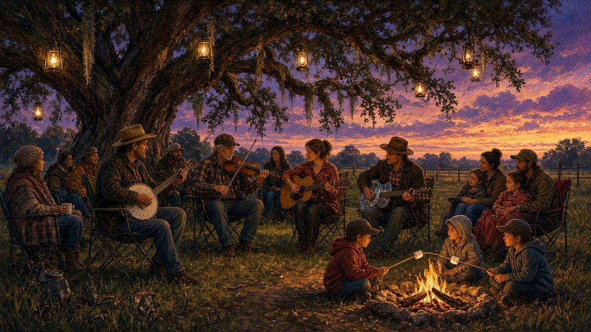Illustration — Leander Bluegrass & Folk Festival